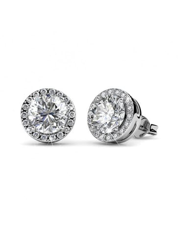 Sophia Earrings - Silver and Crystal