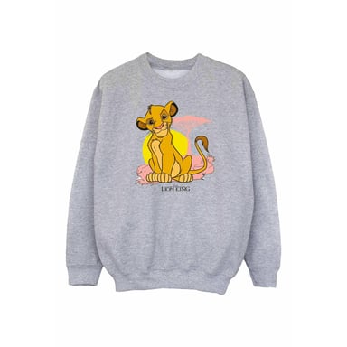 Disney Girls The Lion King Simba Pastel Sweatshirt (Sports Grey)
