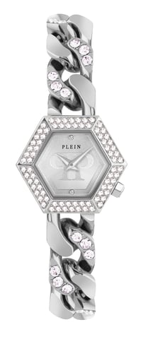 Philipp Plein The Hexagon Groumette Women's Silver Watch PWWBA0123