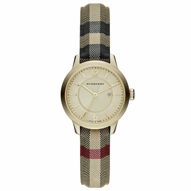 Burberry BU10104 Honing geruit gestempeld wijzerplaat dameshorloge