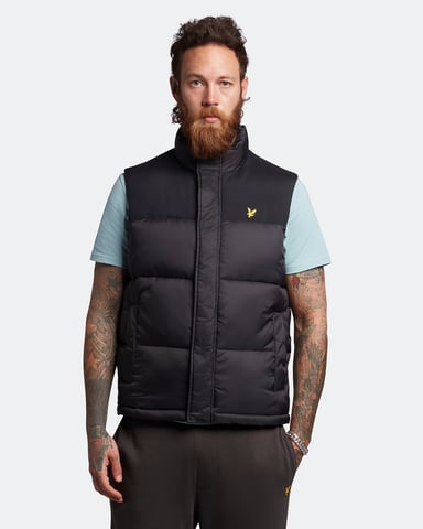 Lyle & Scott Wadded Gilet in Black