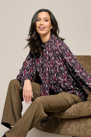 Irina Print Blouse Taupe / Multi