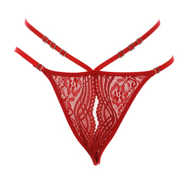 Lace culotte panties with ribbon at the waist 21687 woman