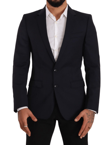 Dolce & Gabbana Herrar Mörkblå Enkelknäppt Kappa MARTINI Blazer