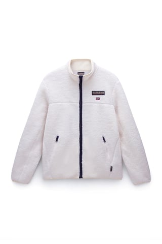 Tynik Sherpa Full Zip Fleece White Heron