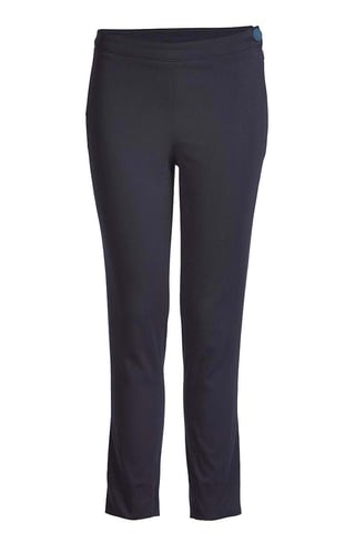 Fitted Stretch Trousers in Navy