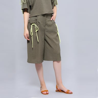 Casual Wide Leg Capri Trousers