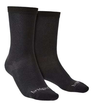 Bridgedale - 2 Paar Heren Liner Basislaag Schoen Sokken - Zwart