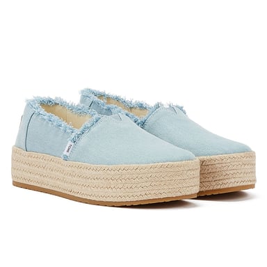 TOMS Gewassen Denim Valcia Pastelblauw Vrouwen Espadrilles