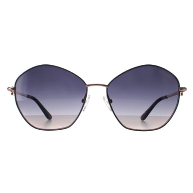 Guess Square Womens Shiny Grey Gold Smoke Gradient GU7907