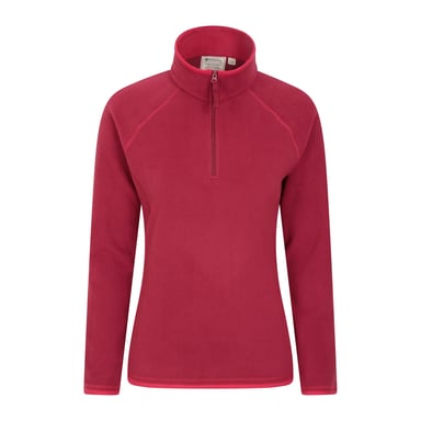 Mountain Warehouse Womens/Ladies Montana Half Zip Fleece Top (Dark Red)