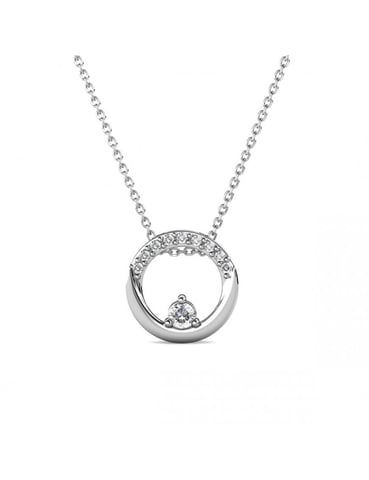 Clarine Pendants - Silver and Crystal