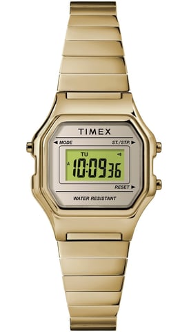 Timex Classic Digitale Mini Dames Gouden Horloge TW2T48000