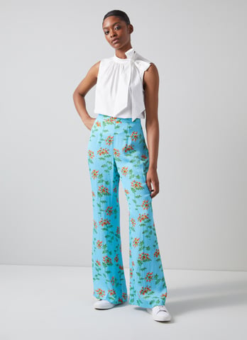 LK Bennett Esme Trousers, Blue
