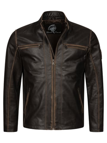 Rock Creek Lederjacke Dunkelbraun