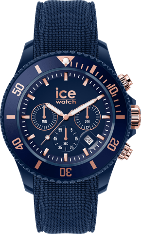 Ice Watch Ice Chrono - Dark Blue Rose-gold Heren Horloge Blauw 020621