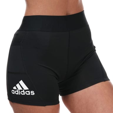 Women's adidas Techfit 3 Inch Short Tights in Black-White
