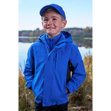 Mountain Warehouse Childrens/Kids Cannonball 3 in 1 Waterproof Jacket (Bright Blue)