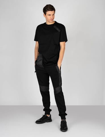 Les Hommes T-shirt Oversize Mannen zwart