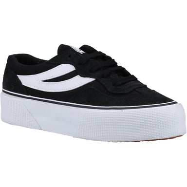 Superga 3041 Revolley Colorblock Platform Leather Damskor Svart/Vit Träningsskor