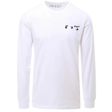 Gebroken wit OW-logo wit T-shirt met lange mouwen