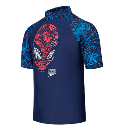 Speedo Spiderman Print Navy Junior Essentiële Zonwerende Top 8 05594C888