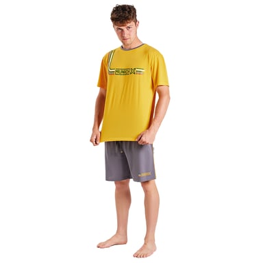 Men's short-sleeved and round neck pajamas MUEH0150