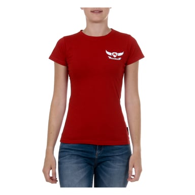 Andrew Charles Womens T-Shirt Short Sleeves Round Neck Red TARANA
