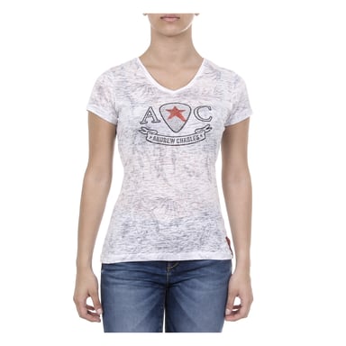 Andrew Charles  Vrouwen T-shirt V Hals    Wit
