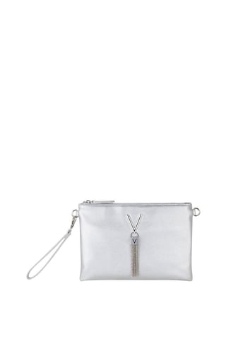 Divina Cross Body Pouch On A Chain Silver