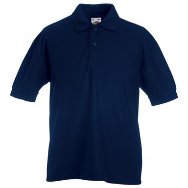 Fruit of the Loom Childrens/Kids Pique Short-Sleeved Polo Shirt (Deep Navy)