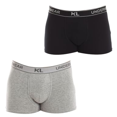 Pack-2 Boxershorts i andningsbart tyg med anatomisk front KL2014 herr