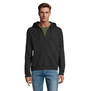 SOLS Mens Spike Full Zip Hoodie (Black)