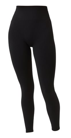 Björn Borg - Dames Naadloze Ribbels Vrije Tights Leggings - Zwart