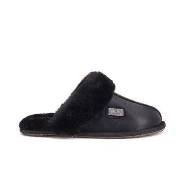 Closed Mule Satin Black