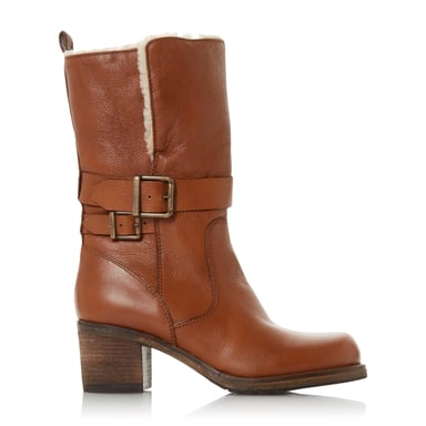 Dune Ladies ROKOKO Borg Collar Calf Boots