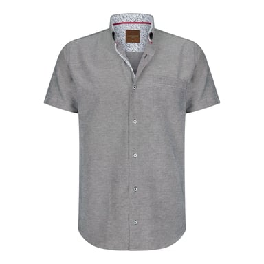 Cappuccino Italia Overhemden Korte Mouw Antraciet Grey