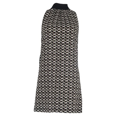 Prada Geprinte Mini Rugband Jurk in Multicolore Viscose