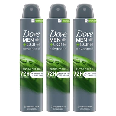 Dove Anti-Perspirant Men+Care Advanced Extra Fresh 72H Protection Deo, 200ml, 3pack