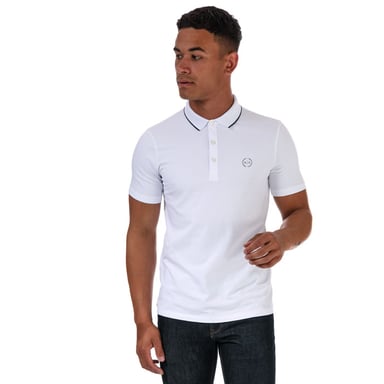 Armani Exchange poloshirt met opvallende contrasterende boord, wit