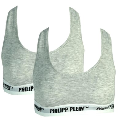 Philipp Plein Grey Underwear Sports Bra Two Pack