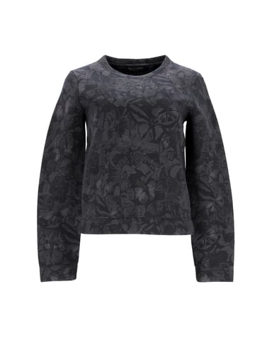 Valentino Butterfly Print Sweatshirt in Grey Cotton