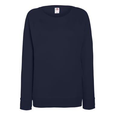 Fruit OF The Loom Ladies Fitted Lightweight Raglan Sweatshirt (240 GSM) (Deep Navy)