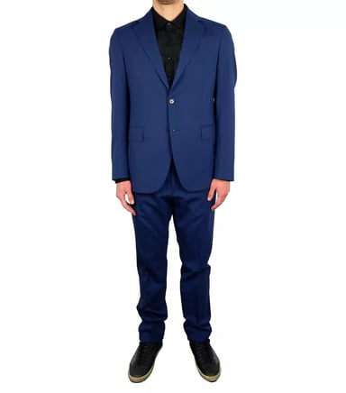 Classic Wool Suit with 2-Button Closure