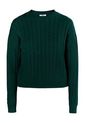 Mymo Knitted pullover women dark green