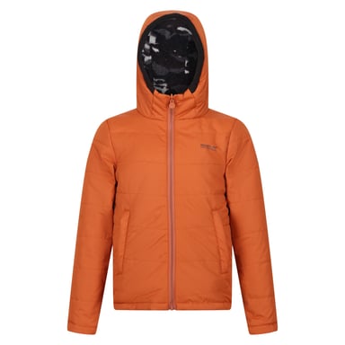 Regatta Childrens/Kids Kyrell Camo Reversible Jacket (Burnt Copper/Black)