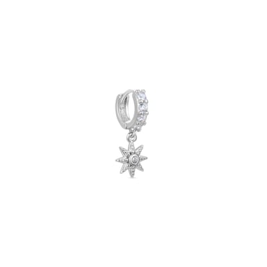 Luxenter 925 Sterling Silver Piercing with Rhodium Plated Brilliant Zirconia - Kaiwise