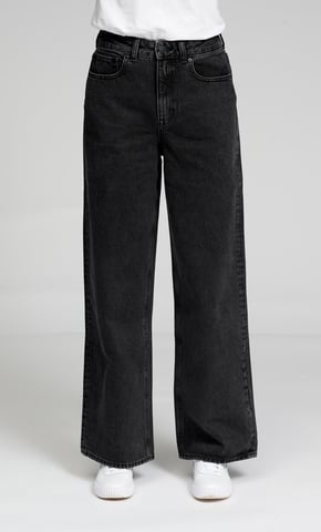 De Originele Performance Wide Jeans - Gewassen Zwarte Denim