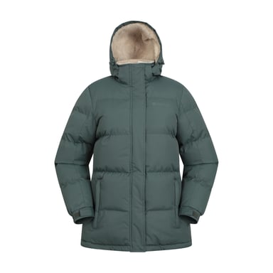 Mountain Warehouse Womens/Ladies Snow Borg Lined Padded Jacket (Khaki Green)