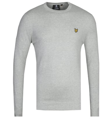 Lyle & Scott Light Grey Marl Cotton Merino Sweater